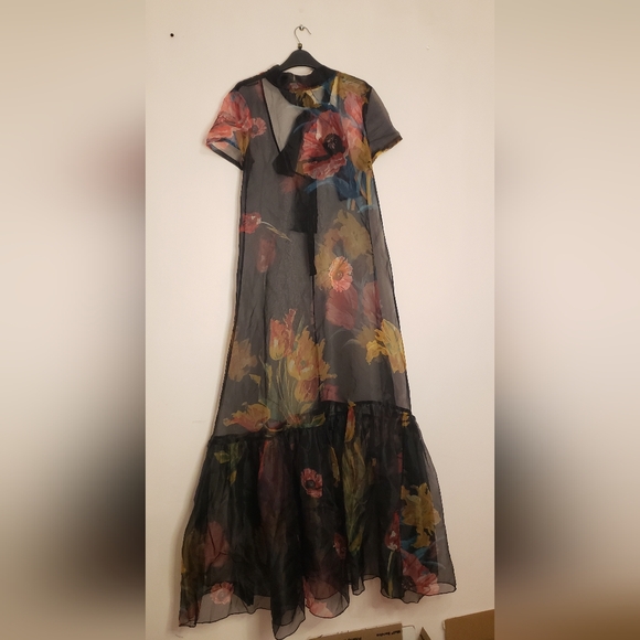 STAUD Black Floral Maxi Dress - Picture 6 of 15